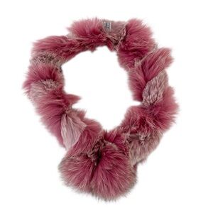 Luxurious Pink Real Fur Scarf Choker